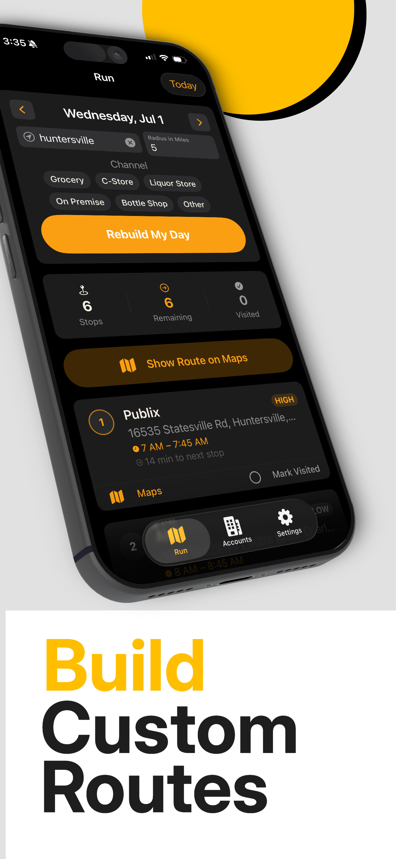 UBR Build My Day with channel filters