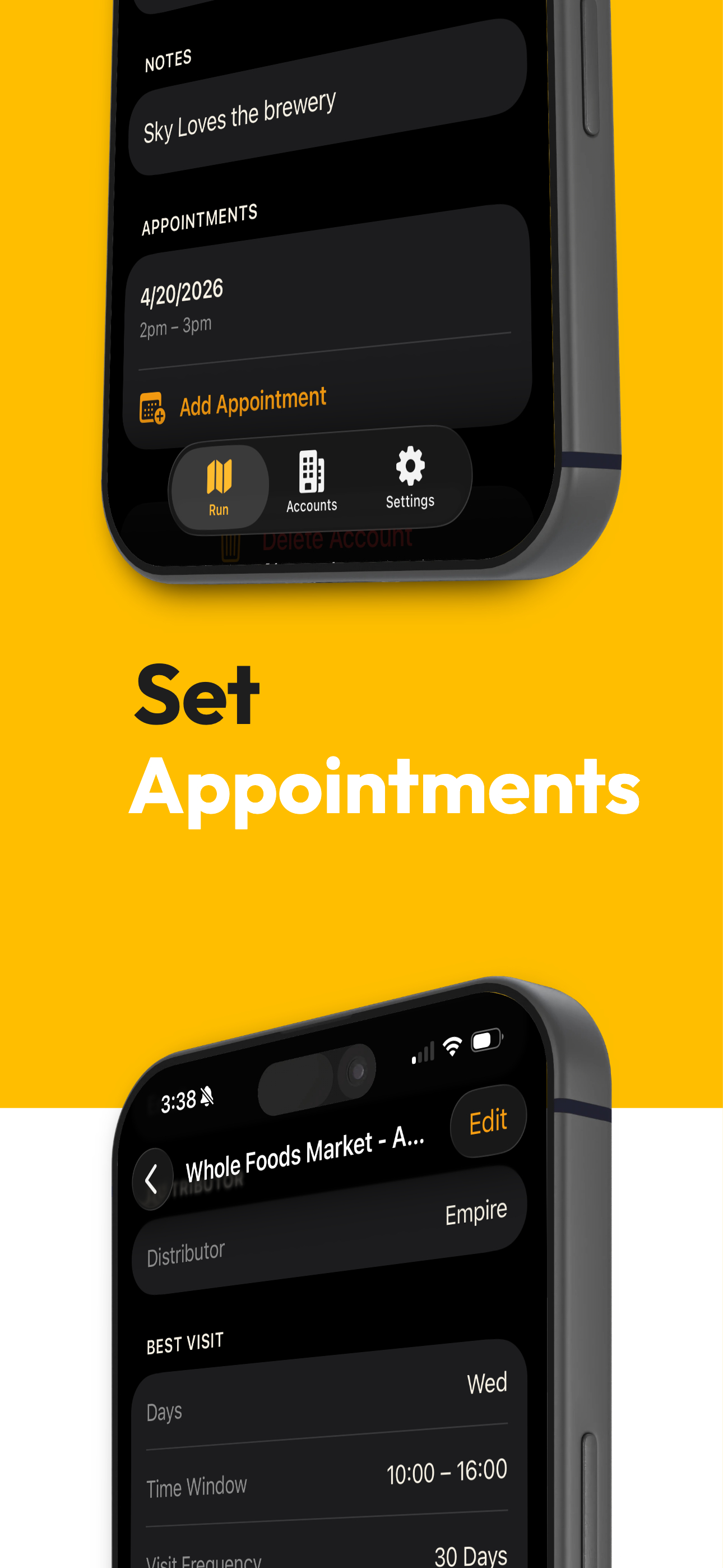 UBR appointments view